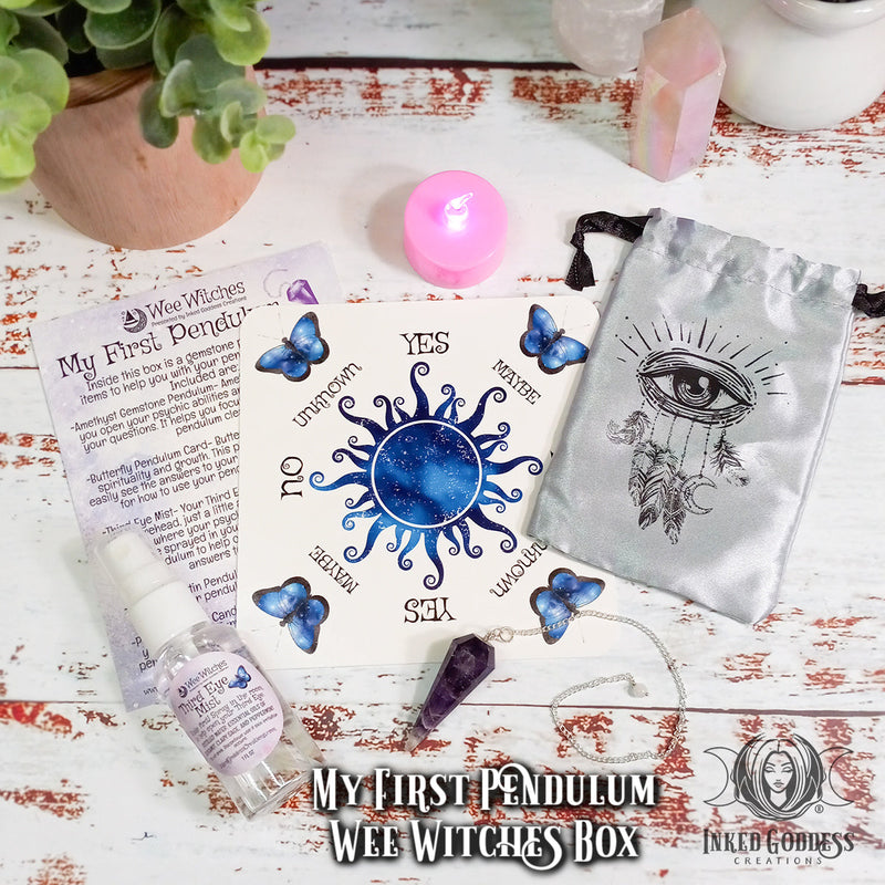 Load image into Gallery viewer, My First Pendulum Wee Witches Box- Inked Goddess Creations
