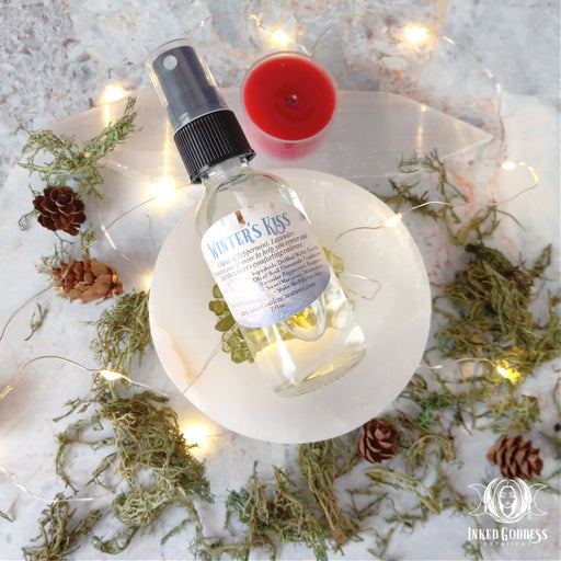 Winter's Kiss Mist for Yuletide Comfort- Inked Goddess Creations