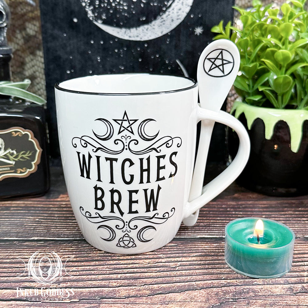 Witches Brew Mug and Spoon Set- Inked Goddess Creations