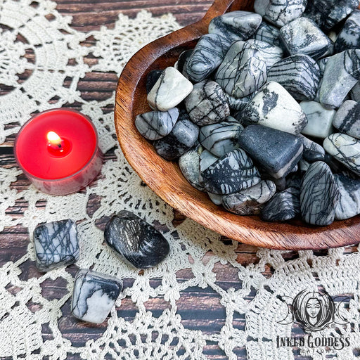 Zebra Jasper Tumbled Gemstone for Perseverance  - Inked Goddess Creations