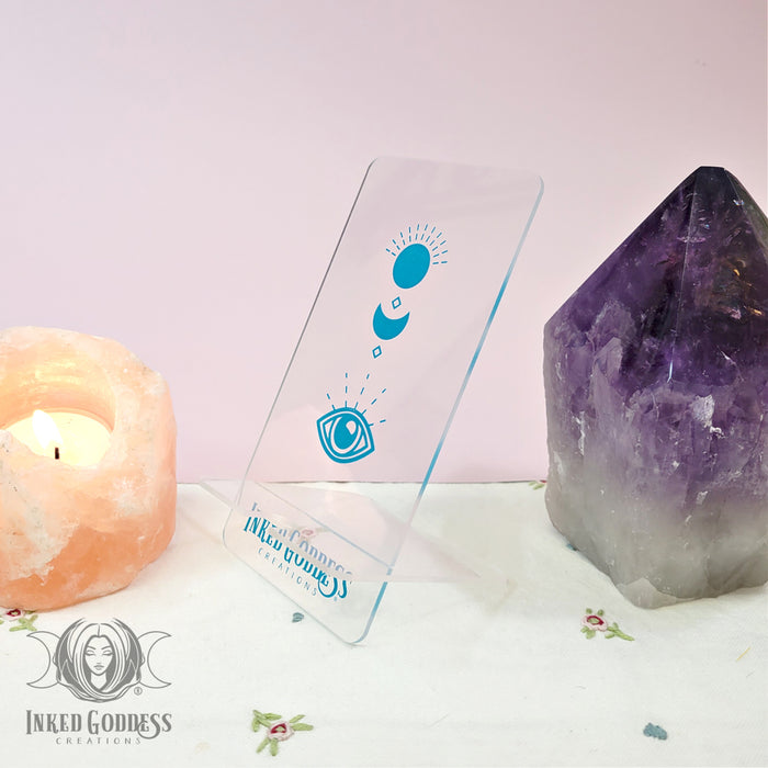 Acrylic Single Card or Cellphone Display for Your Altar- Inked Goddess Creations