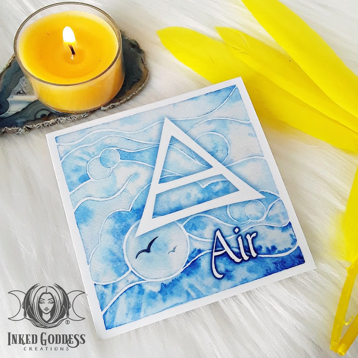 Elemental Sticker Set of 5- Earth, Air, Fire, Water, Spirit- Inked Goddess Creations