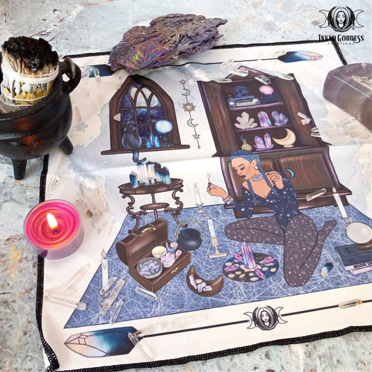 Crystal Witch Altar Cloth - IGC Exclusive!!- Inked Goddess Creations