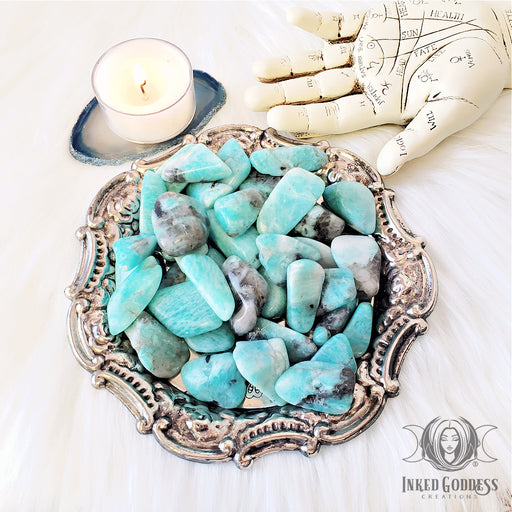 Amazonite Tumbled Gemstone for Balanced Harmony- Inked Goddess Creations