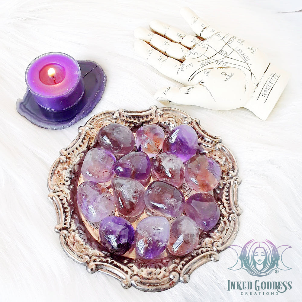 Ametrine Tumbled Gemstone for Mental Focus- Inked Goddess Creations