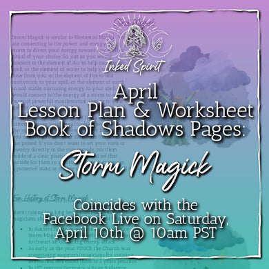 April 2021's Storm Magick Book of Shadows Pages- Inked Spirit - Inked Goddess Creations