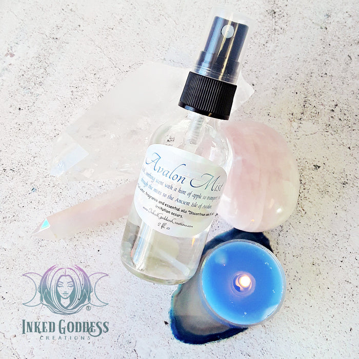 Avalon Mist, Agave & Apple, in a Glass Bottle- Inked Goddess Creations