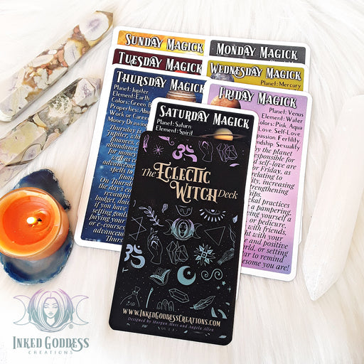 Daily Magick for the Busy Witch Eclectic Witch Deck Expansion Pack- January 2021- Inked Goddess Creations