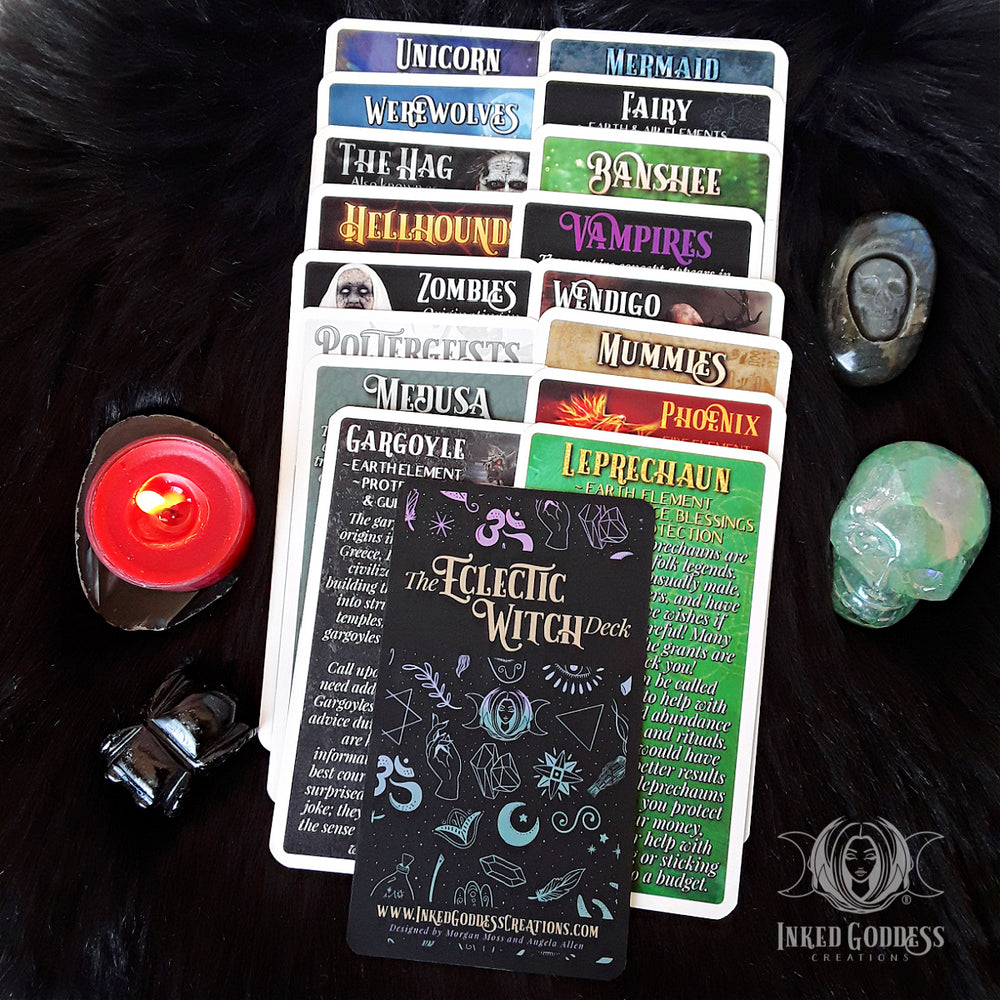 Creatures of the Night Expansion Pack for the The Eclectic Witch Card Deck- Inked Goddess Creations