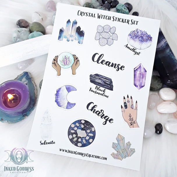 Witches Sticker Bundle- Set of 6 Witchy Sheets- Inked Goddess Creations