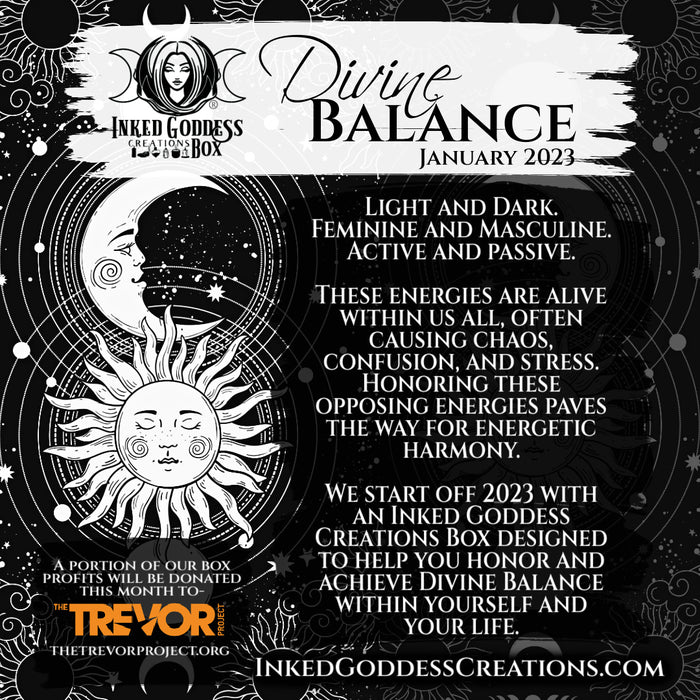 Divine Balance- Jan 2023 Inked Goddess Creations Box- One Time Box- Inked Goddess Creations