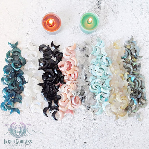 Faceted Gemstone Moons for Elevated Lunar Connection- Inked Goddess Creations