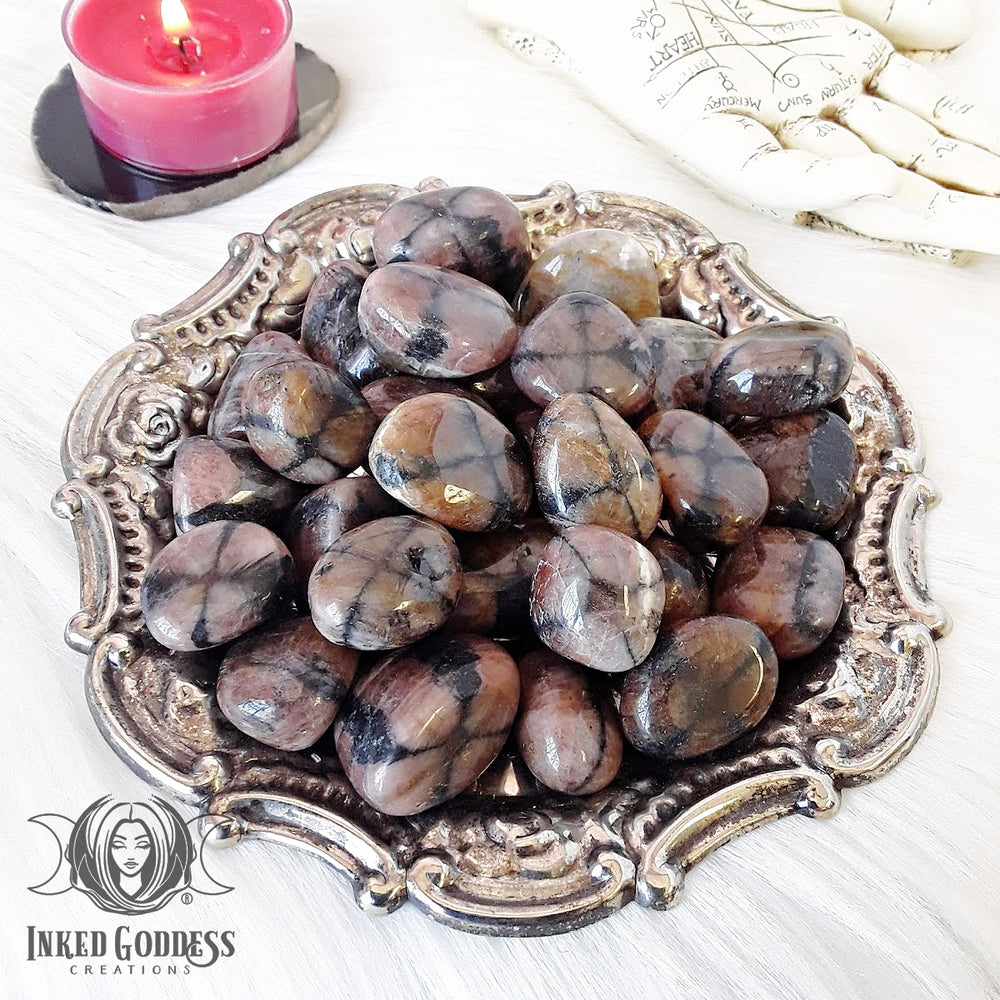 Chiastolite Tumbled Gemstone for Harmony & Balance- Inked Goddess Creations