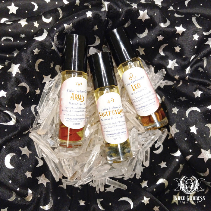 Zodiac Personal Power Oil for Astrological Magick- Inked Goddess Creations