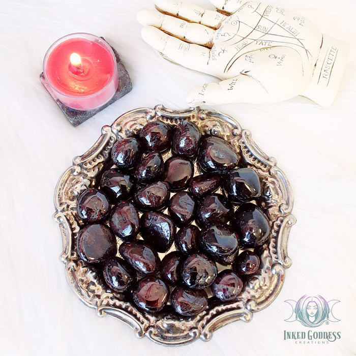 Garnet Tumbled Gemstone for Sexuality- Inked Goddess Creations