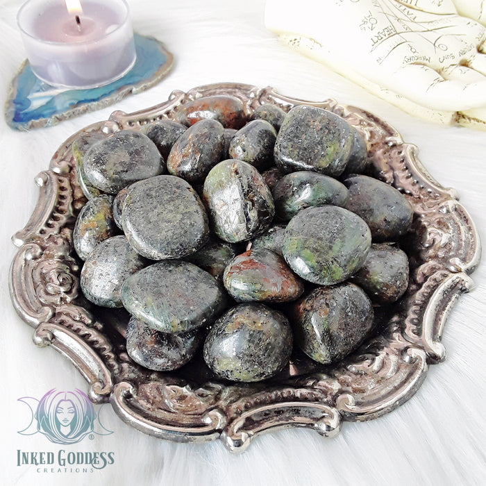 Green Kyanite Tumbled Gemstone for Divine Love- Inked Goddess Creations