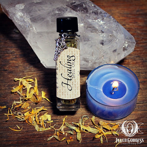 Healing Spell Oil for Health and Well Being- Inked Goddess Creations