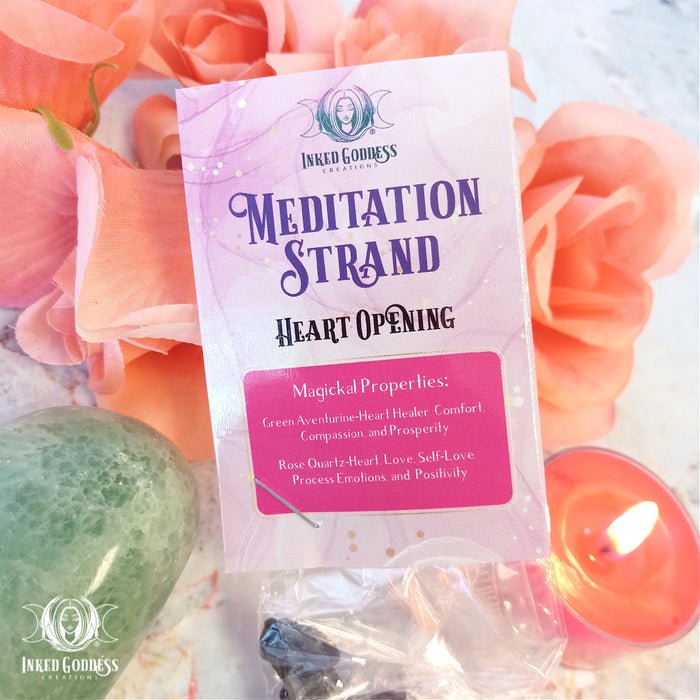 Heart-Opening Gemstone Meditation Strand- Inked Goddess Creations