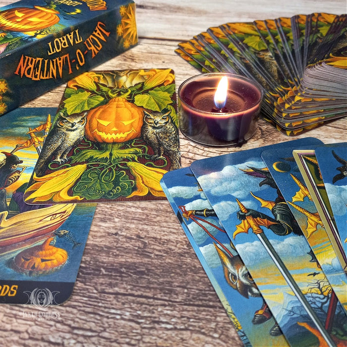 Jack O Lantern Tarot Deck for Halloween Divination- Inked Goddess Creations