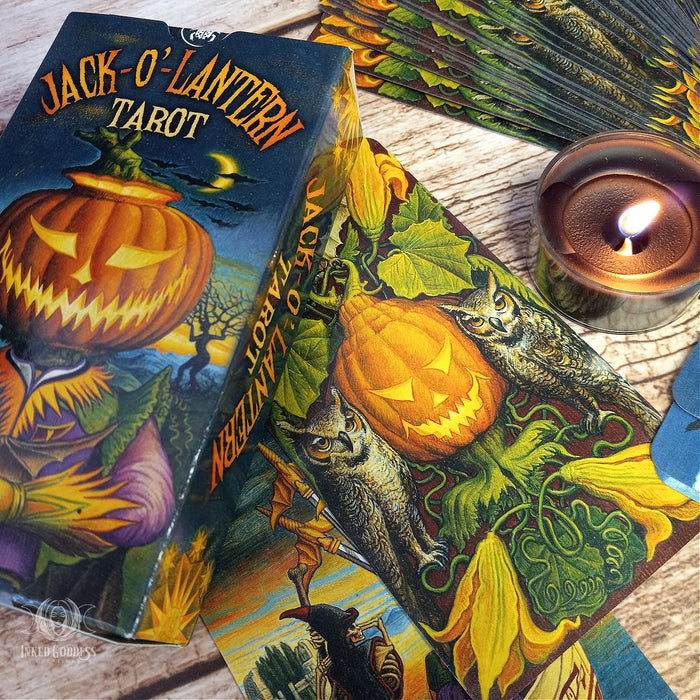 Jack O Lantern Tarot Deck for Halloween Divination- Inked Goddess Creations