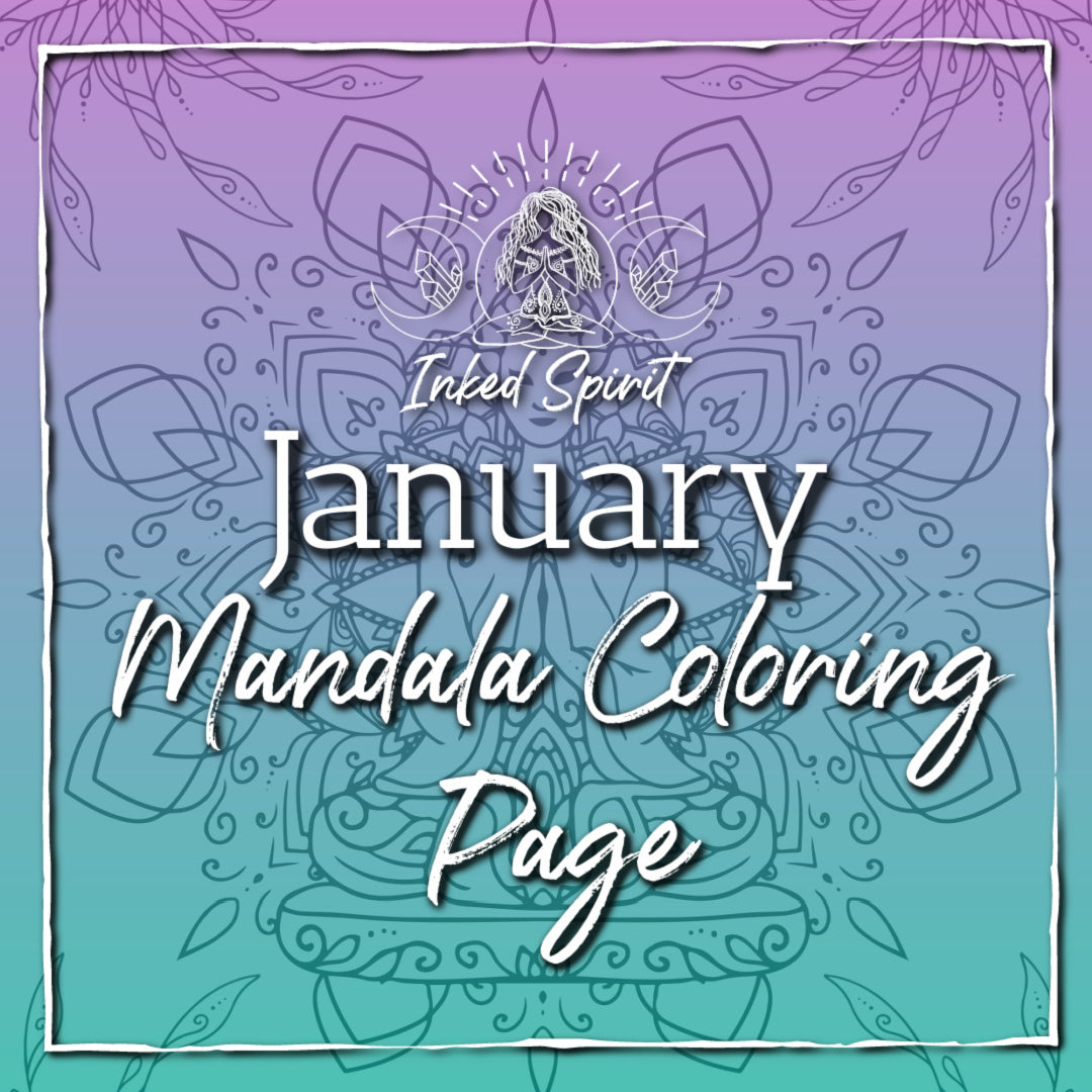 January 2021's Mandala Coloring Page Printable – Inked Goddess Creations