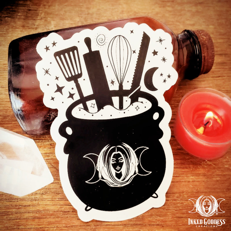 Kitchen Witch Magick Decal- Inked Goddess Creations