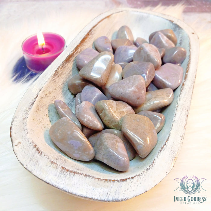 Lavender Jade Tumbled Gemstone for Spiritual Release- Inked Goddess Creations