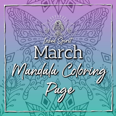 March 2021's Mandala Coloring Page Printable- Inked Goddess Creations