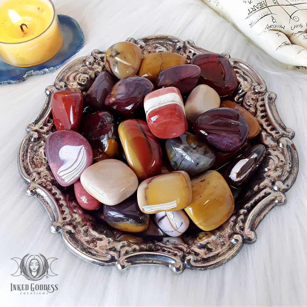Mookaite Tumbled Gemstone for Peaceful Energy- Inked Goddess Creations