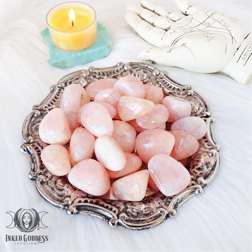 Morganite Tumbled Gemstone for Divine Love- Inked Goddess Creations