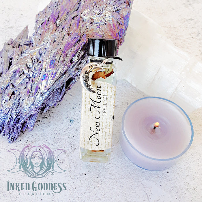 New Moon Oil for New Beginnings- Inked Goddess Creations