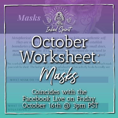 October 2020's Worksheet Printable: Masks- Inked Goddess Creations