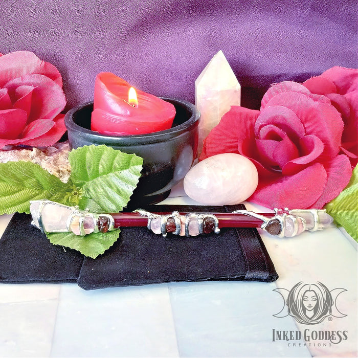 Passion Handmade Gemstone Wand- Inked Goddess Creations