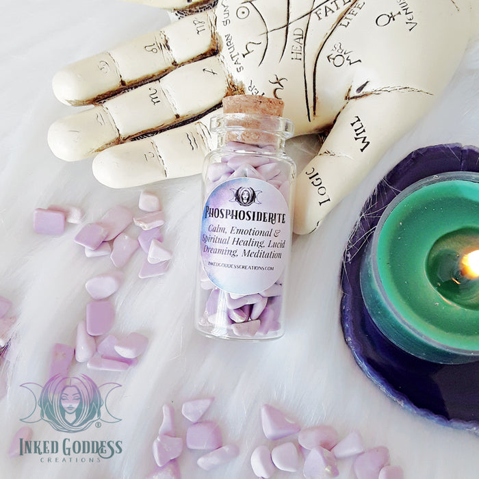 Gemstone Chip Jars for Your Witchy Craft Needs- Inked Goddess Creations