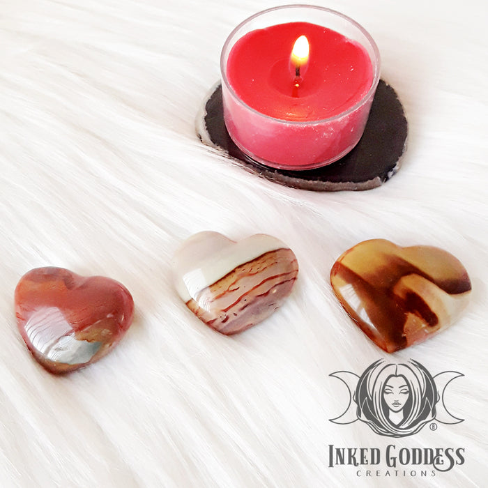 Polychrome Jasper Heart for Vitality- Inked Goddess Creations
