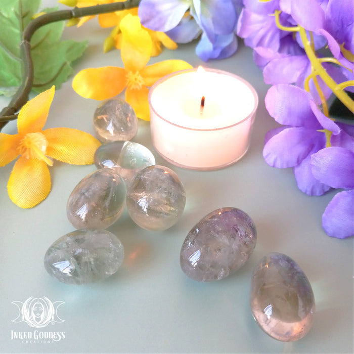 Prasiolite Tumbled Gemstone for Receiving Love- Inked Goddess Creations