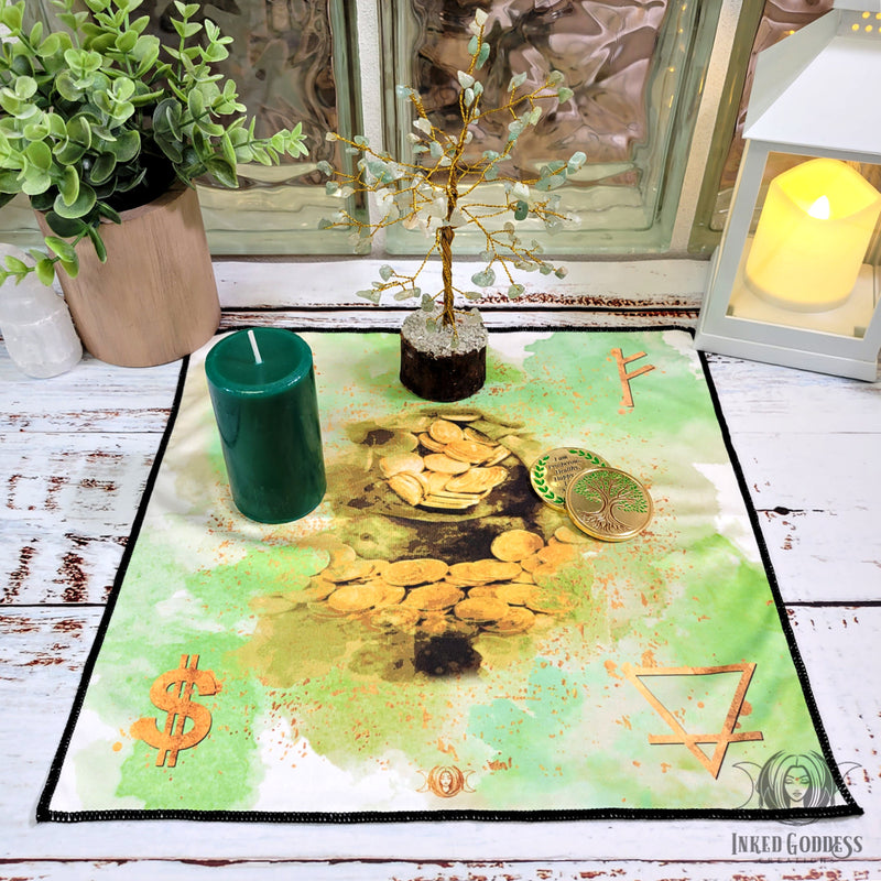 Load image into Gallery viewer, Prosperity Altar Set for Creating a Money Altar- Inked Goddess Creations
