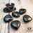 Shungite Gemstone Heart for Detoxing- Inked Goddess Creations
