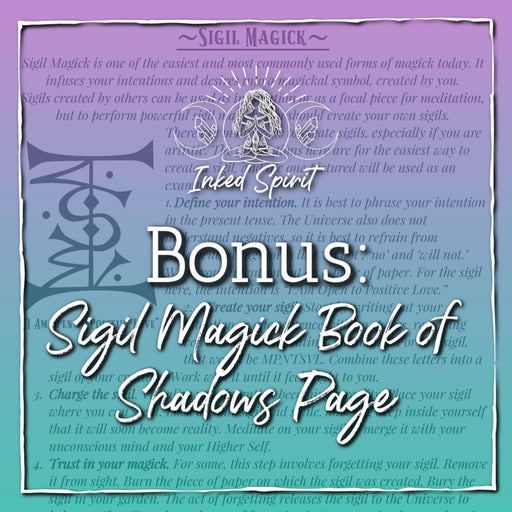 Sigil Magick Book of Shadows Page- Supplement to Family & Relationship Magick Lesson- Inked Goddess Creations