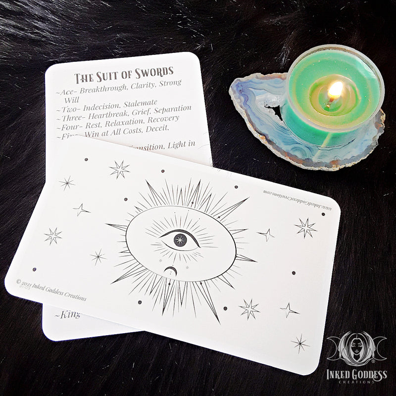 Load image into Gallery viewer, Color Your Own Tarot- Suit of Swords- Inked Goddess Creations
