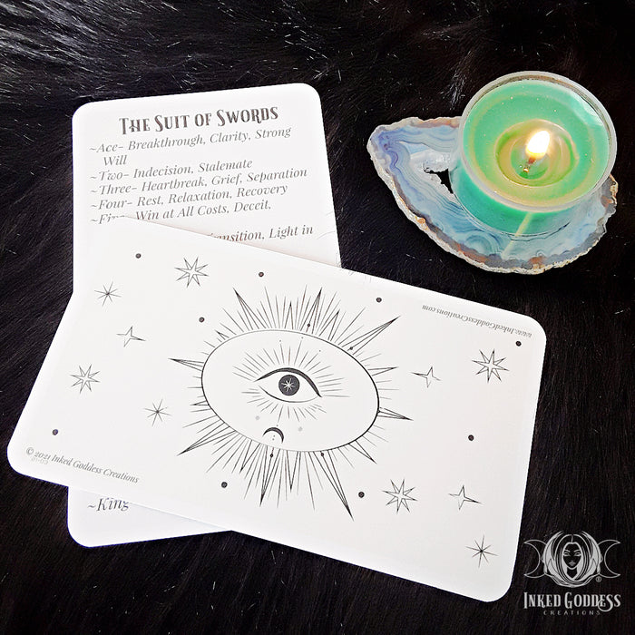 Color Your Own Tarot- Suit of Swords- Inked Goddess Creations