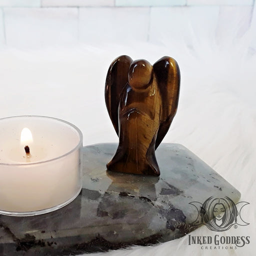 Carved Gemstone Angel for Divine Connection- Inked Goddess Creations