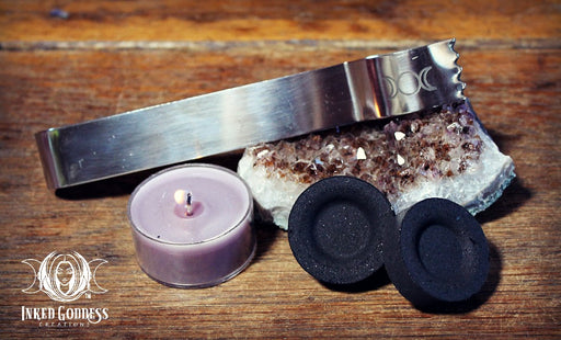 Triple Moon Tongs for Charcoal- Inked Goddess Creations