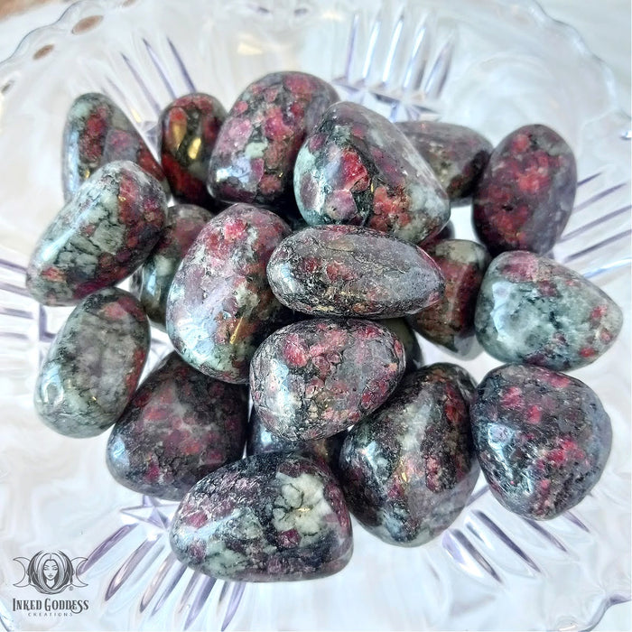 Eudialyte Tumbled Gemstone for Personal Power- Inked Goddess Creations