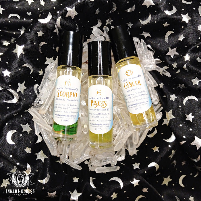 Zodiac Personal Power Oil for Astrological Magick- Inked Goddess Creations